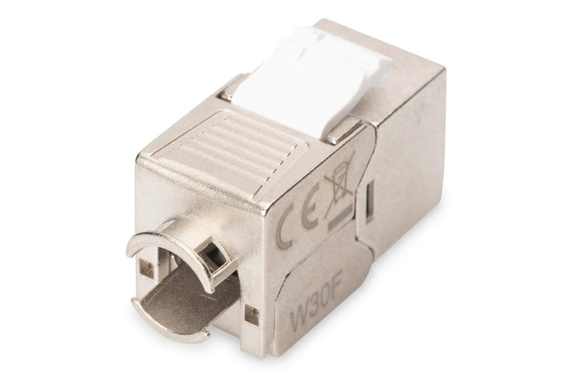 Assmann DN-93615 Digitus Cat 6a Shielded Keystone Module | Tool Free - LSA - PoE++ - AWG 26-22 - RJ45 Female - 10Gbps - For junction boxes and patch panels Standard version 1 pc.