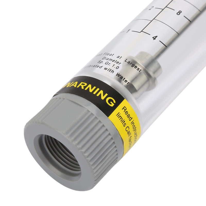 [Australia - AusPower] - G3/4inch Female Water Liquid Flowmeter,1-10GPM Tube Cylindrical Panel Type Meter,LZM-20G Flowmeter Instrument 