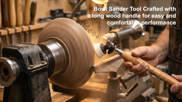 Bowl Sander Tool Kit, Wood Lathe Bowl Sander Wood Turning Lathe Sanding Tools Bowl Sanding Tool, Wood Sander Bowl Sander Tool with 50pcs（60, 80, 120, 220, 320 Grit 10 pcs Each) for Wood Woodworking