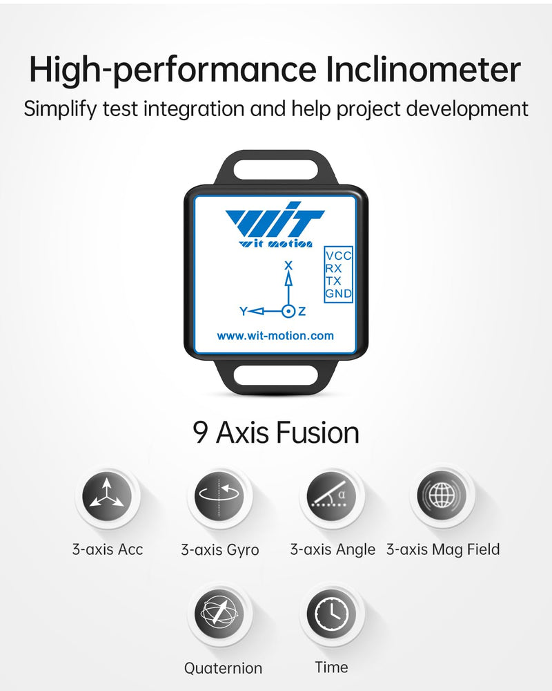 【WT901C-232 9-Axis Vibration Inclinometer】 High-Stability Acceleration+Gyro+Angle (XY 0.05° Accuracy)+Digital Compass, Triaxial MPU9250 Gyroscope Sensor【Kalman Filtering】 for Arduino, Raspberry Pi