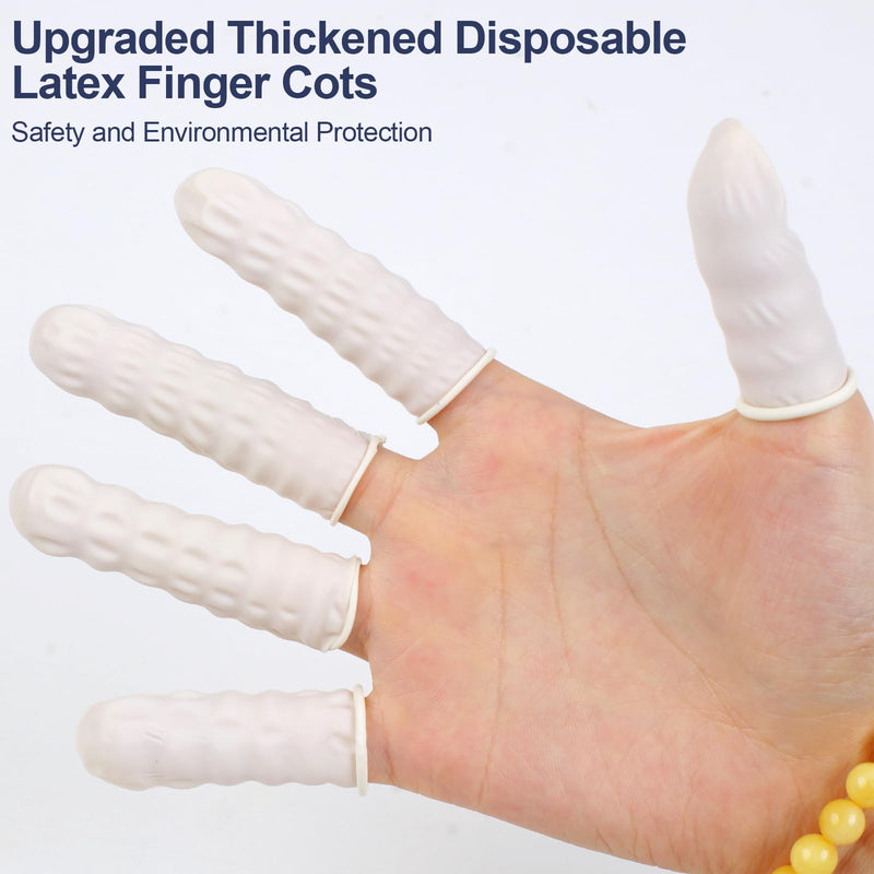 [Australia - AusPower] - Finger Cots Finger Gloves Disposable(Approx 480pcs),Medium Finger Protectors,Finger Covers Protection for Finger Tips,Thumb Protector for Electronic Repair, Handmade, Industrial Apply 