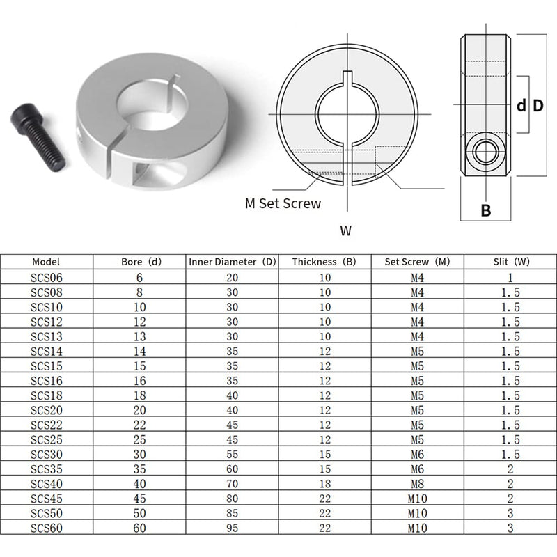 Shaft Collar, 45mm Bore H7, 80mm OD, 22mm Thickness, Aluminum Anodized, Drill Stop Collar, Set Screw Design, Clamp-On for Timing Pulleys, Machine Tools, and Industrial Applications (4-Pack) 30mm bore 4