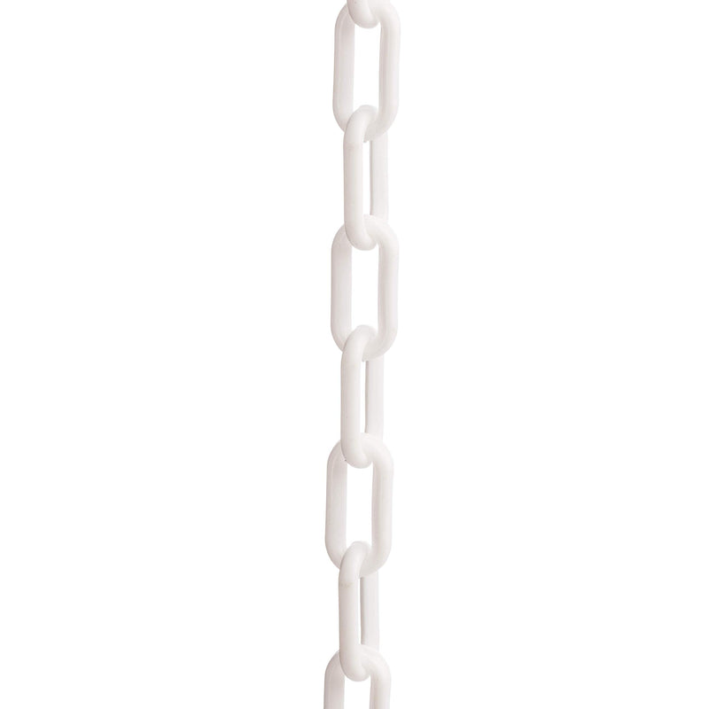 [Australia - AusPower] - US Weight (Made in USA) 2" x 10' White Plastic Safety Chain ft. SunShield UV Resistant Technology 10 FEET 