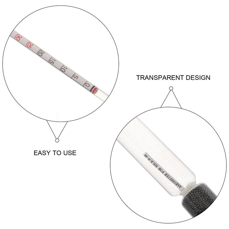 [Australia - AusPower] - POPETPOP 2 Pcs Milk Density Hydrometer for Cow Goat Milk, Glass Lactometer Hydrometer for Lab Dairy Products Content Analysis Measurement 