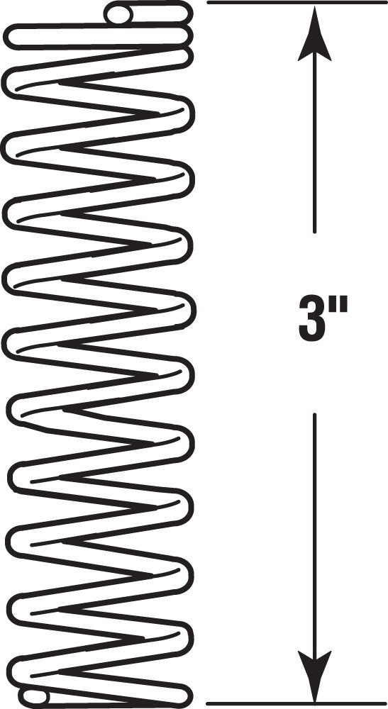 [Australia - AusPower] - Prime-Line SP 9712 Compression Spring, Spring Steel Construction, Nickel-Plated Finish, 0.051 GA x 9/16 In. x 3 In. (2 Pack) 
