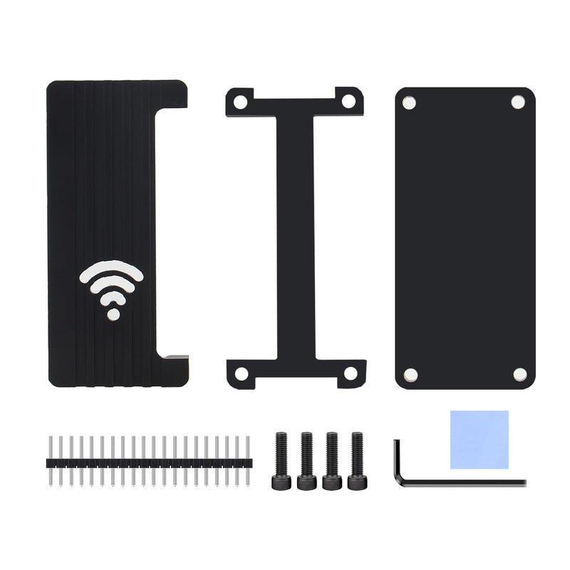2W01 Aluminum Case for Raspberry Pi Zero 2W Passive Cooling | Aluminium radiator housing, with GPIO header, robust protection, also suitable for RPi Zero / Zero W