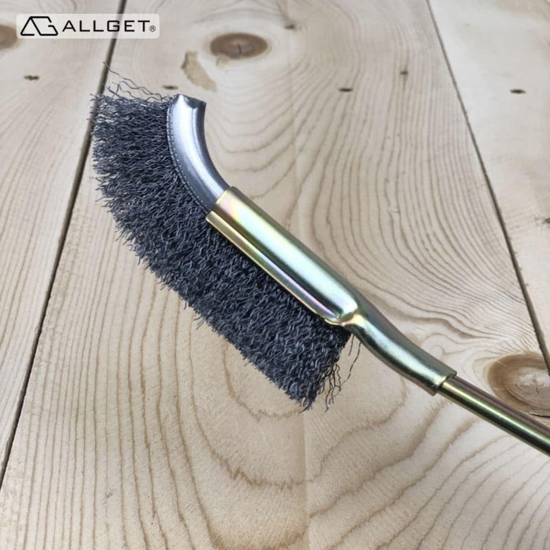 [Australia - AusPower] - J-Type Steel Wire Brush, 4pcs, high Hardness Carbon Steel bristles, Strong Scraping Power, Suitable for Heavy-Duty Cleaning Such as Rust Removal, polishing, and Welding slag Removal Carbon Steel bristle 