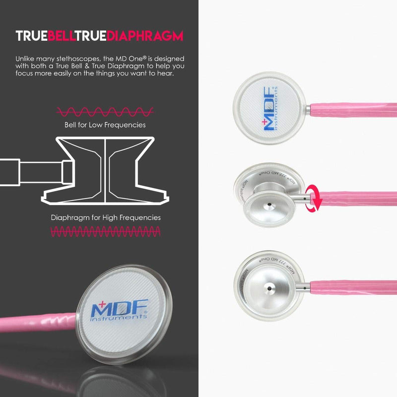 [Australia - AusPower] - MDF Instruments MD One Stainless Steel Stethoscope, Adult, Pink Tube + MDF LUMiNiX Medical Professional Penlight 