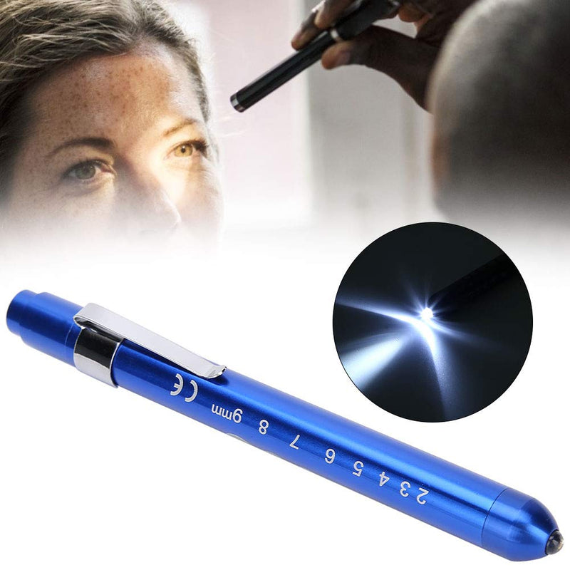 ZJchao LED Penlight Professional Portable Diagnostic Lamp Clinical Pen Ophthalmic Examination Pupil Check Pen Light for Doctor Nurse(Blue) Blue