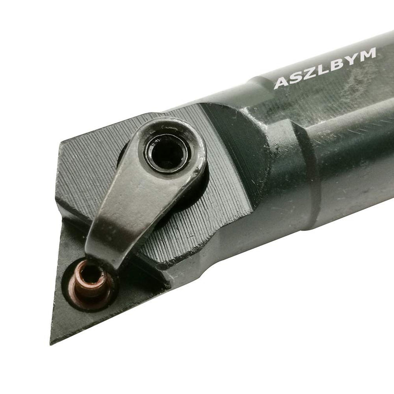 [Australia - AusPower] - 5/8'' x 7'' Carbide Indexable Boring Bar Turning Tool Holder S16Q-MTJNR16 with 10pcs TNMG331 / TNMG160404 Indexable Carbide Turning Inserts 