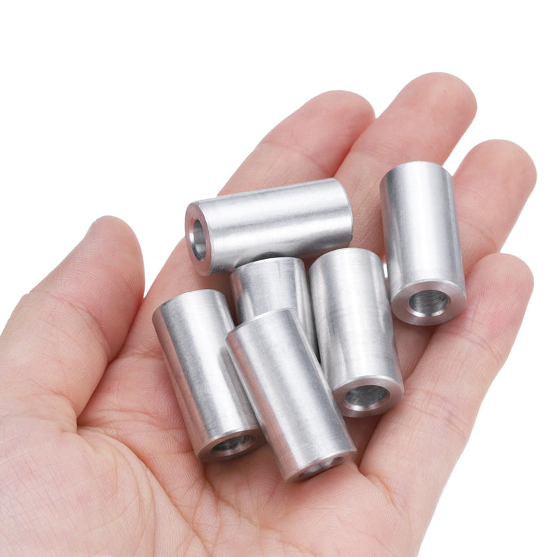 [Australia - AusPower] - uxcell 10pcs Aluminum Spacer 1/4" Bore x 1/2" OD x 1" Length Screw Standoff Bushing Plain Finish Round Metal Spacer for 1/4 ID Screws Bolts and Rods 1/4" x 1/2" x 1" Silver Tone 