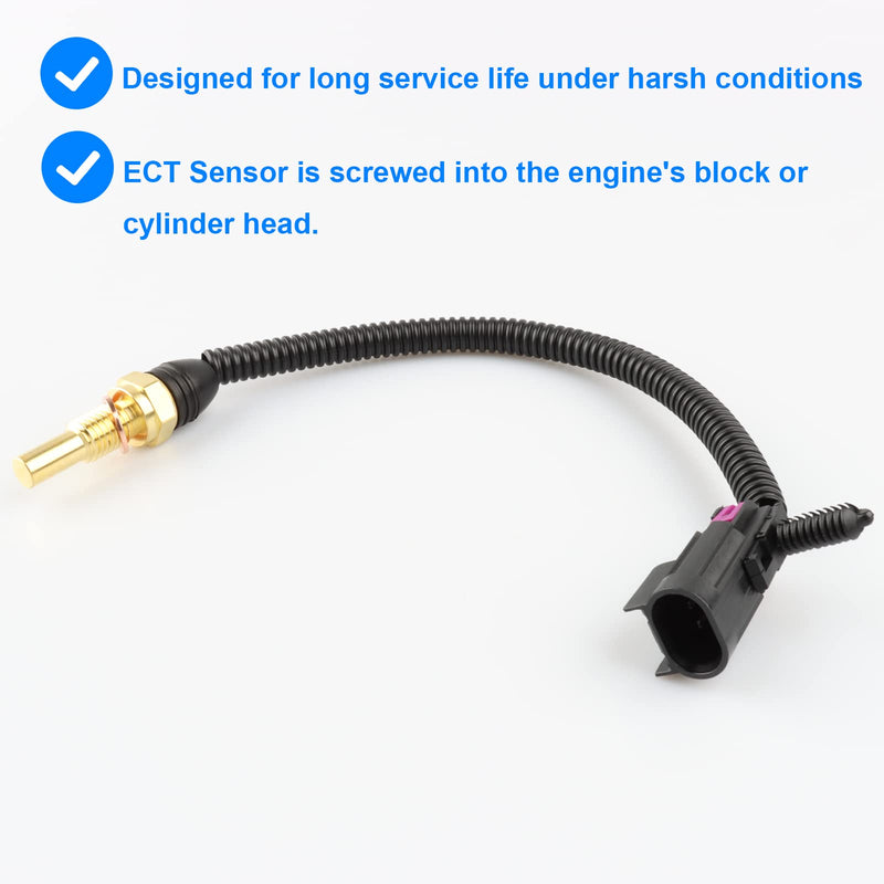 Coolant Temperature Sensor 213-963, 213963, 12564512 Compatible with Buick Chevy GMC Isuzu Oldsmobile Saab - 2002-2005 Trailblazer Envoy, 2004-2005 Rainier, 2003-2005 Ascender, 2002-2004 Bravada, More
