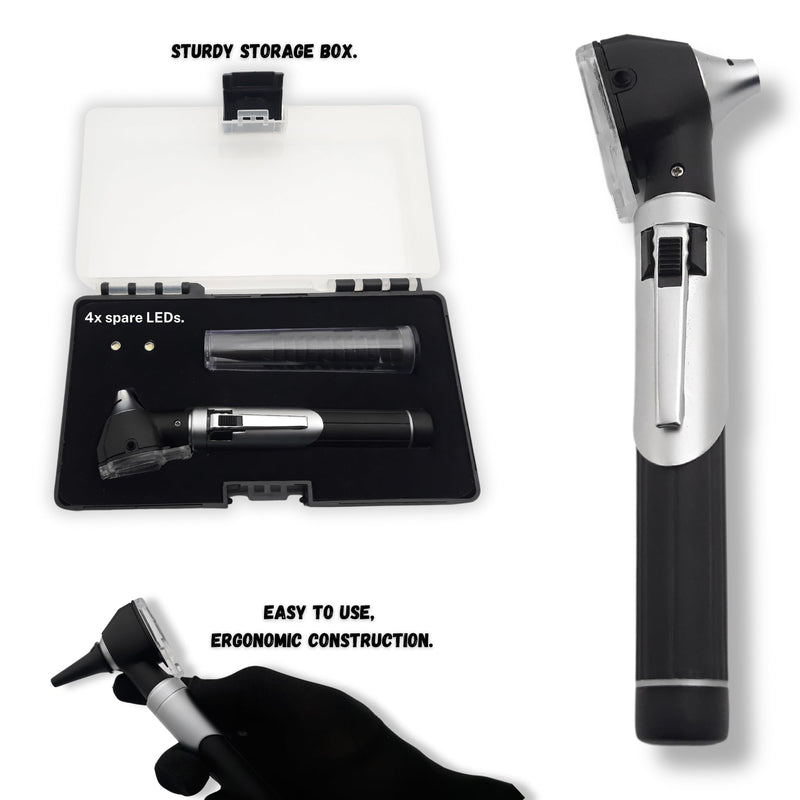 [Australia - AusPower] - Radiance Otoscope with Light German Fiber Optic Otoscopes - Ear Scope with LED Light and Speculum for Ear Examination and Diagnosis - Ideal for Professional use 