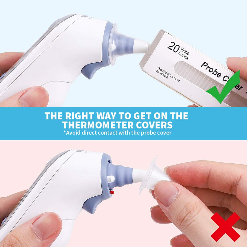 [Australia - AusPower] - CEI-CEI 400 Counts Ear Thermometer Covers - Lens Filters Refill Caps, BPA Free and Disposable (Thermometer Not Included) 