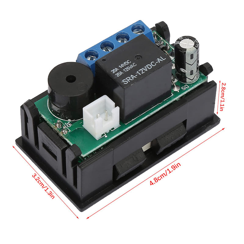 [Australia - AusPower] - Joyzan 12V Electronic Temperature Controller, Digital Thermostat Control Module LCD Accuracy Micro Temp Switch Board -50 to 110°C LED Monitor Outlet Heating Cooling 20A Relay Waterproof Sensor Probe 