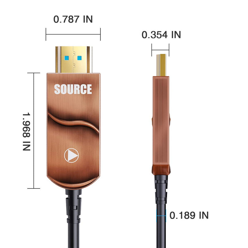 BIFALE 8K Fiber Optic HDMI 2.1 Cable 50ft, Support 8K@60Hz, 4K@120Hz, 48Gbps, eARC Compatible with PS5/4, Xbox Series X, RTX 3080/3090, Denon AV Receiver, HDMI Cable 50ft 8K Fiber-50Feet