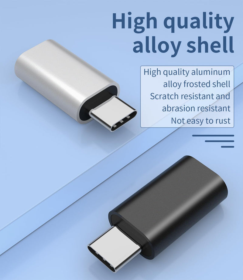 [Australia - AusPower] - 3Pack,Lightning Female to USB C Male Adapter,Compatible with Apple iPhone 15 Pro Max Plus iPad 10、Air4/5、Mini6 Galaxy Note S10 S20 S21 Google Pixel Charging Type C Charger Connector Cable 