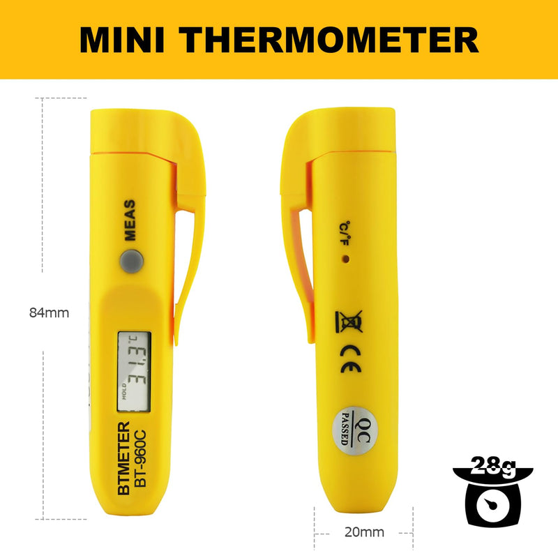 [Australia - AusPower] - Non Contact Infrared Food Thermometer, Digital IR Laser Thermometer Pen for Cooking, -22°F to 527°F Instant Read, No Touch Safe Hygienic for Meat, Grill, Candy, Wine, Baby Milk (2-Pack) 