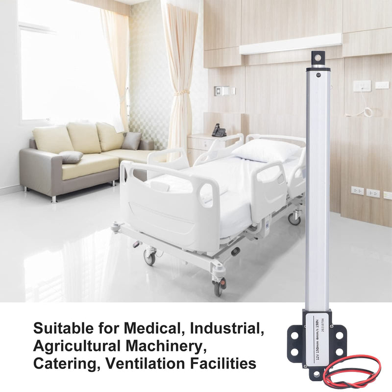 [Australia - AusPower] - Micro Linear Actuator, Mini Electric Linear Actuator Stroke 6" 12V DC, Built in Limit Switch, High Speed Low Noise, Mini Waterproof Motion Actuator for Sofa Massage Recliner Home(30mm/s-20N) 