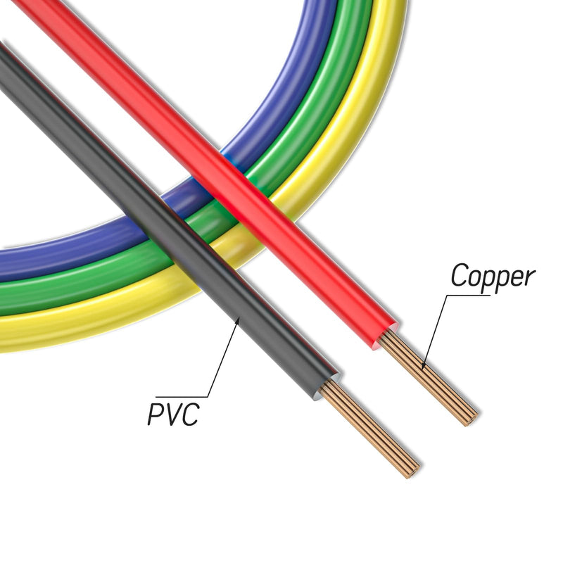 Goupchn 5PCS Alligator Clips Test Leads Dual Ended Crocodile Wire Cable with Insulators Clips Test Flexible Copper Cable for Electrical Testing 16.4ft/5m 5 Colors-16.4ft/5m Style A