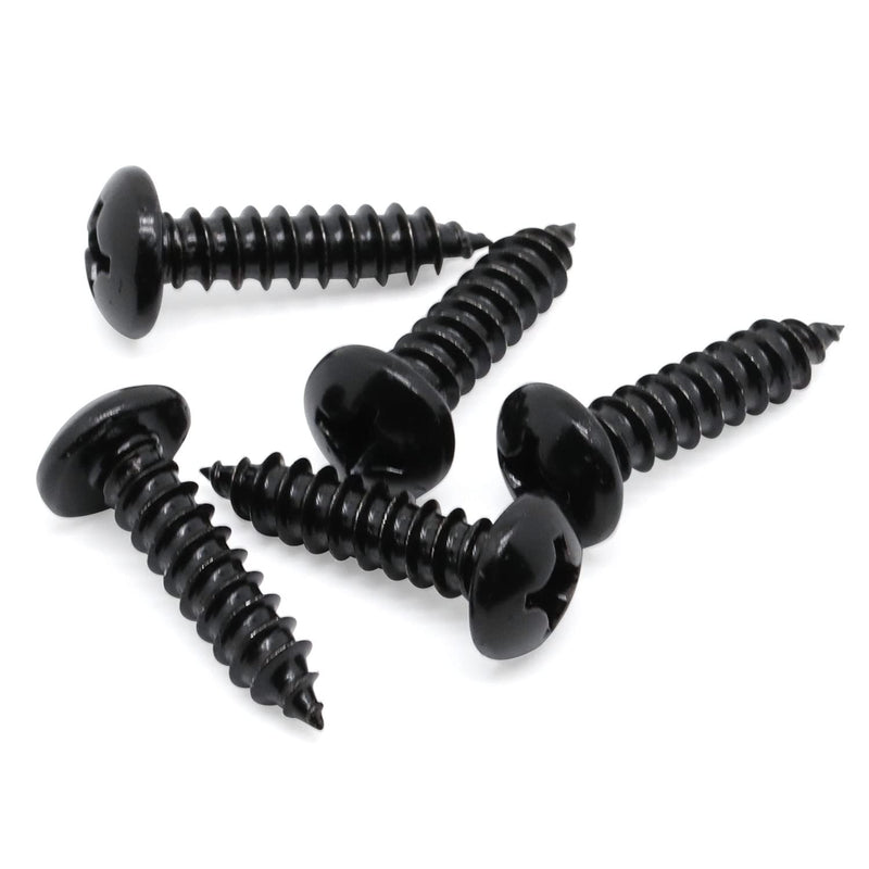 [Australia - AusPower] - #8 x 1/2" Pan Head Self Tapping Screws Sheet Metal Wood Screws, Black Oxide, 304 Stainless Steel 18-8, 100 PCS #8 x 1/2" 