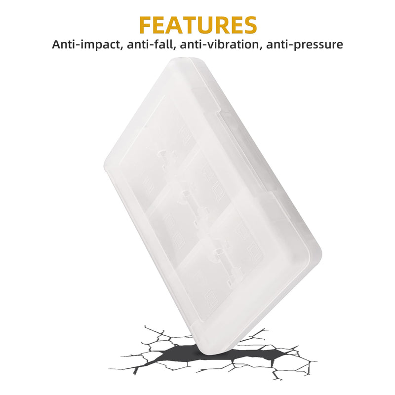 [Australia - AusPower] - 3DS Game Holder Card Case, 28-in-1 Game Holder Card Case Compatible with Nintendo NEW 3DS / NEW 3DS XL / 3DS / 3DS XL / DSi / DSi XL / DS / NEW 2DS /NEW 2DS XL / 2DS/ 2DS XL Catridge Storage Box White 