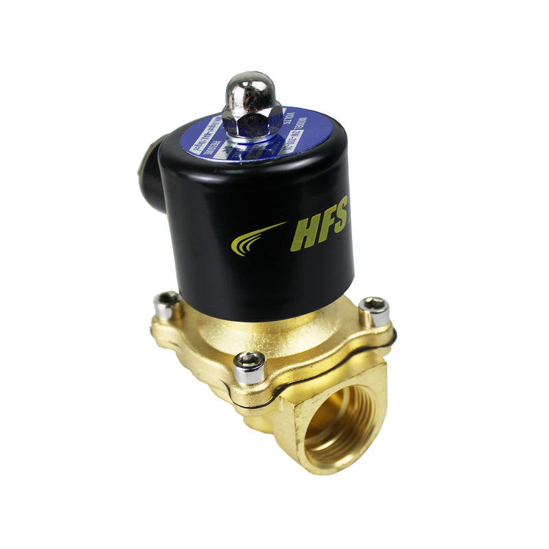 [Australia - AusPower] - HFS(R) Normally Closed Electric Solenoid Valve for Water Air Gas (110V AC 3/4IN NPT) 110V AC 3/4IN NPT 