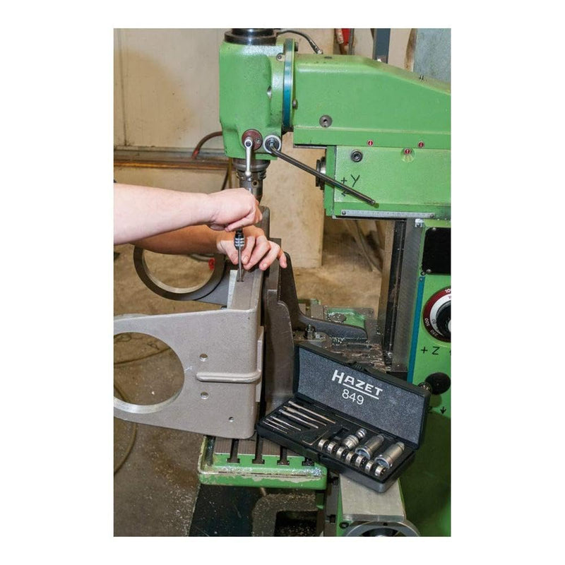 HAZET 849AG-M8 Die - Multi-Colour | 23 g, thread M 8 x 1.25, drive 270160 thread cutter, 270140 screw extractor, nut sprinkler, thread repair, M8