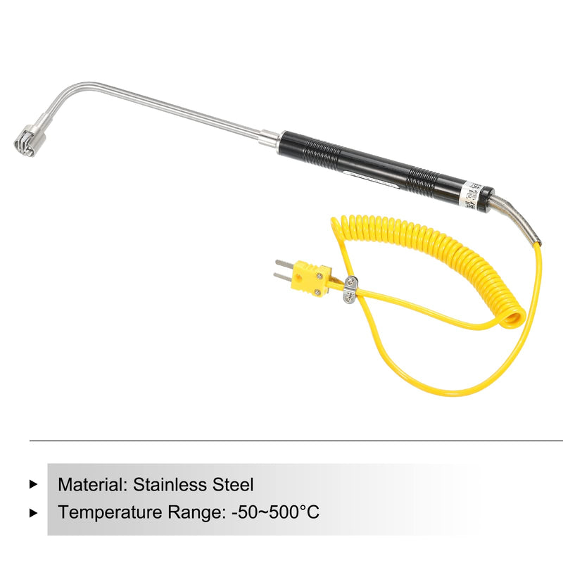 [Australia - AusPower] - MECCANIXITY K Type Surface Thermocouple Temperature Probe Sensor Stainless Steel -58 to 932°F (-50 to 500°C) 5.1ft 15x155x65mm 