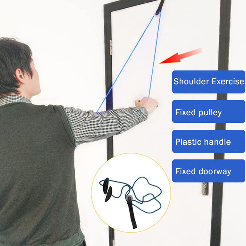 [Australia - AusPower] - Shoulder Trainer Pulley, Pulley Fitness, Shoulder Rope Pulley Set, Shoulder Physiotherapy Rope Pulley, Fitness Gymnastics Rope for Training, Rehabilitation, Rehabilitation, Shoulder Mobility 