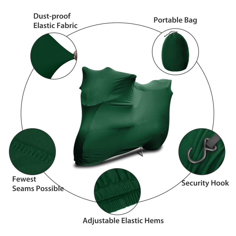 [Australia - AusPower] - WinPower Indoor Motorcycle Cover, Soft Stretch Breathable Dustproof Scratch Protection Elastic Powersports Vehicle Covers, 96inches XL(96 x 41 x 49 inches) 