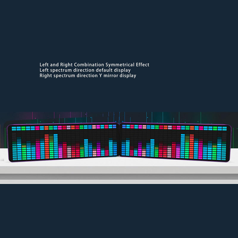 Wakects LED Music Spectrum Display, 16X24 384 RGB LED Music Visualizer with 20 Dynamic Effects, 7 Color Modes for Home and Car Audio Visualizer, Rhythm Analyzer