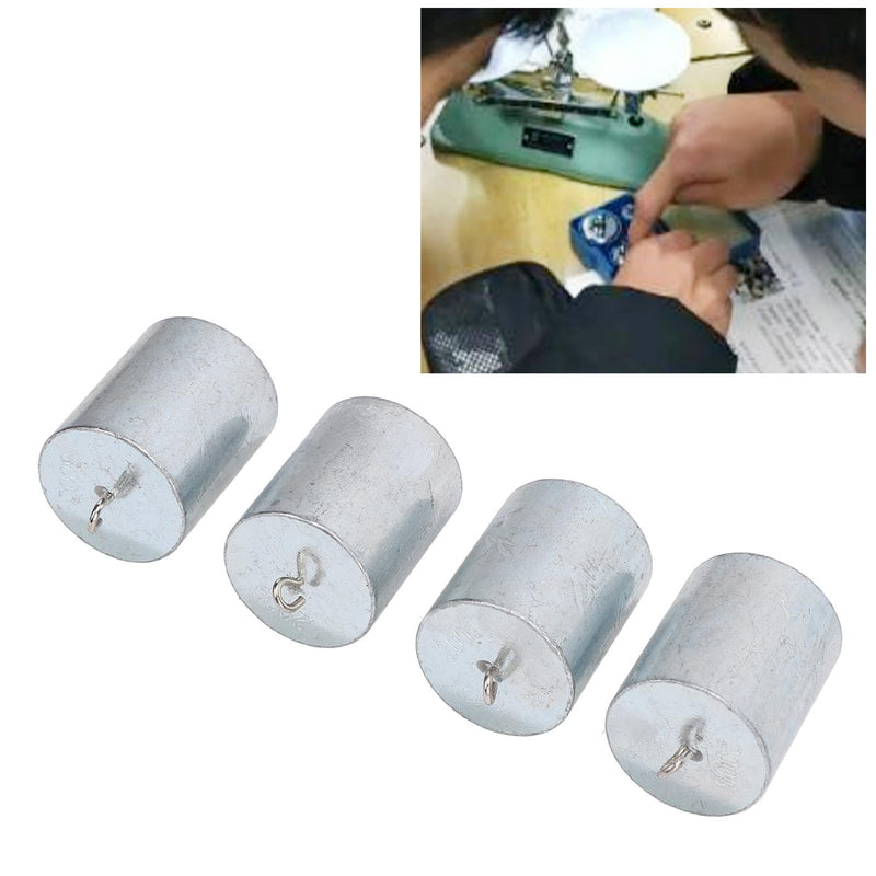 4 Pieces Calibration Weights, 200G Scale, Calibration Weight Set with Hanger, 4 Pieces 50G Calibration Weights Made of Chrome Plated Steel with Hook and Storage Box for Digital Scales