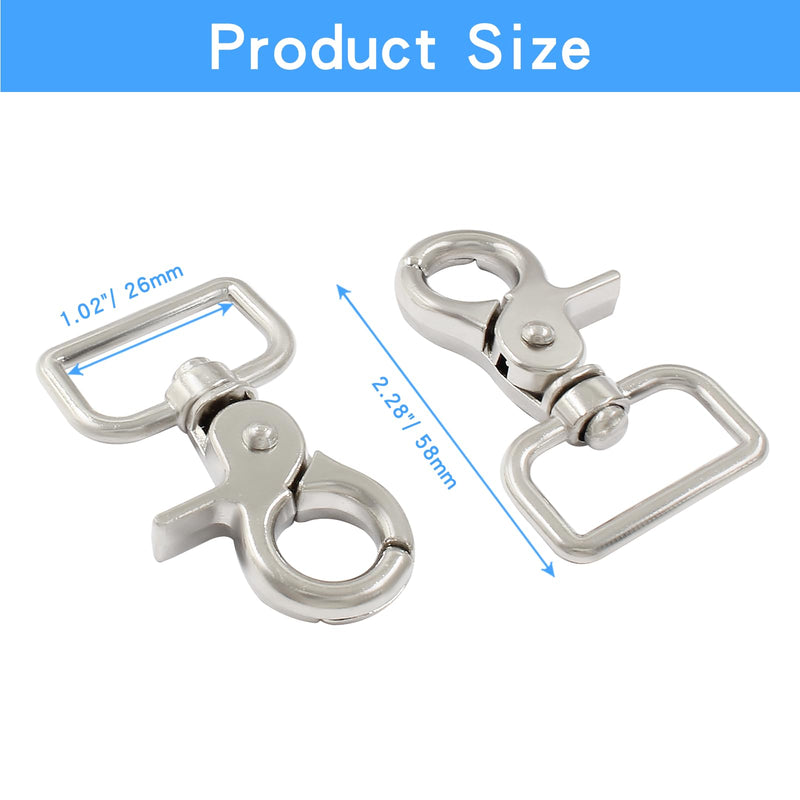 [Australia - AusPower] - 10Pcs Swivel Snap Hooks Heavy Duty, Trigger Snap Clasp Keychain Hook Lobster Claw Clips for Key Chains Flag Pole Dog Leash 