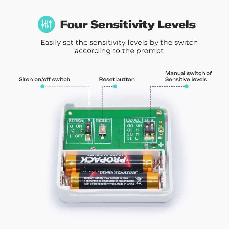 [Australia - AusPower] - THIRDREALITY Zigbee Vibration Sensor with 110dB Alarm, Zigbee Hub Required,Adjustable Sensitivity, Work with SmartThings, Home Assistant via ZHA/Z2M and Echo Devices with Built-in Zigbee hub 