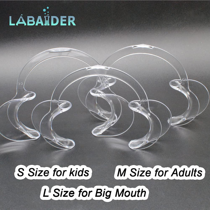 [Australia - AusPower] - Dental Cheek Retractor, 9-Pack 100% BPA-Free C-Shape Autoclavable Mouth Opener Retractors for Teeth Whitening, Party, Mouthguard Challenge Game (3X Size S, 3xSize M, 3xSize L) (9 PACK) 9 PACK 