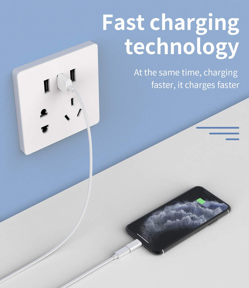 [Australia - AusPower] - zoyuzan 3Pack USB C Female to Lightning Male Adapter for iPhone 12/11/8 X XR/XS/SE/7Plus/Pro Max Ipad Air Mini Type Compatible with Charging Support Data Transmission Connect 