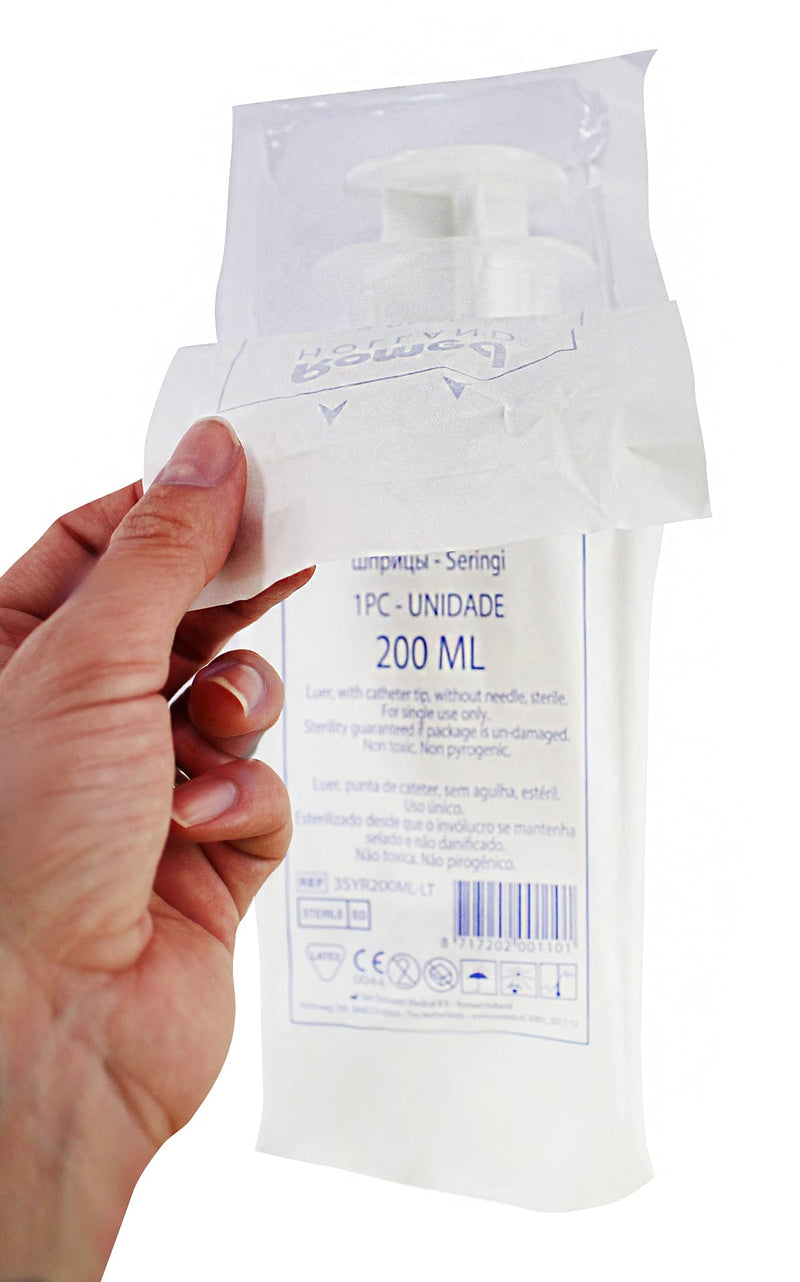 Romed Bladder Syringe Wound Syringe 3-Piece with Luer Attachment 200 ml (Pack of 1)