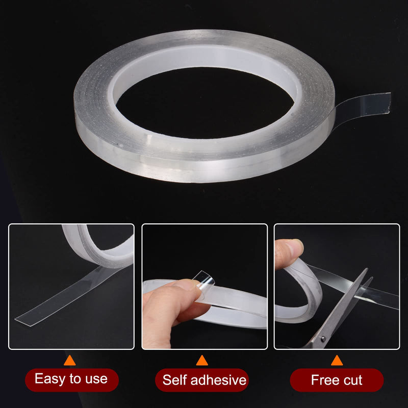 HARFINGTON Caulk Strip Tape Clear 0.4" x33Ft Waterproof Sealing Tape with Sealing Tool for Kitchen Cooktop Sink Bathtub Shower Toilet 0.4" 1
