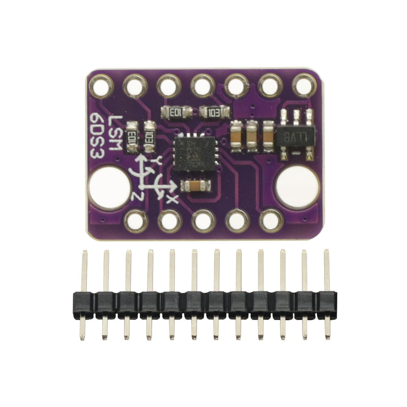 [Australia - AusPower] - 2PCS LSM6DS3 Accelerometer Gyroscope Embedded Digital Temperature Sensor Board Tilt Angle Module SPI IIC I2C Interface Breakout Module 