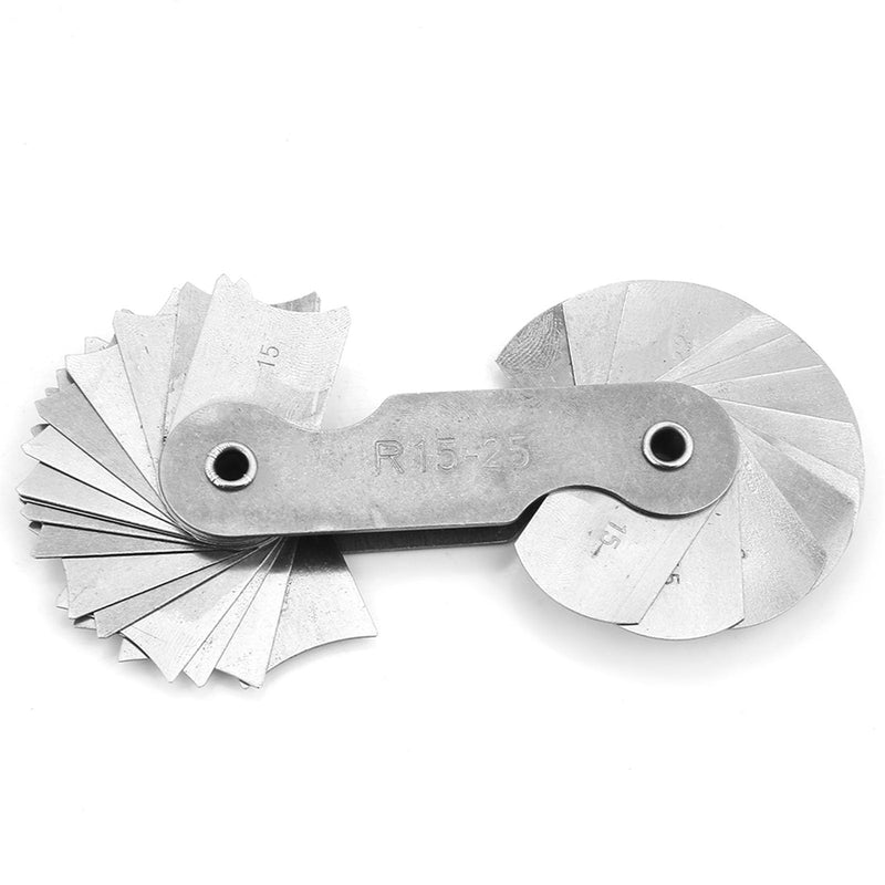 [Australia - AusPower] - 4 Pieces Stainless Steel Radius Fillet Portable Concave Convex Measuring Tool R0.3-1.5 / R1-6.5 / R7-14.5 / R15-25 
