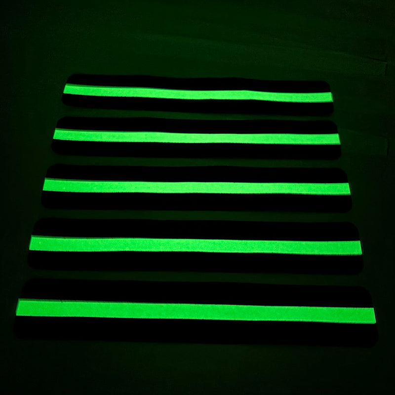 12-Pack Anti Slip Traction Tape with Glow in The Dark, 1.57inch x 13inch, Non-Slip Grip Adhesive Tape to Indoor or Outdoor Stair,Tubs, Boats, Safety Grip Tape Non Skid for Stair Steps #03Black with Glow 1.57 inch x 13 inch 12pcs