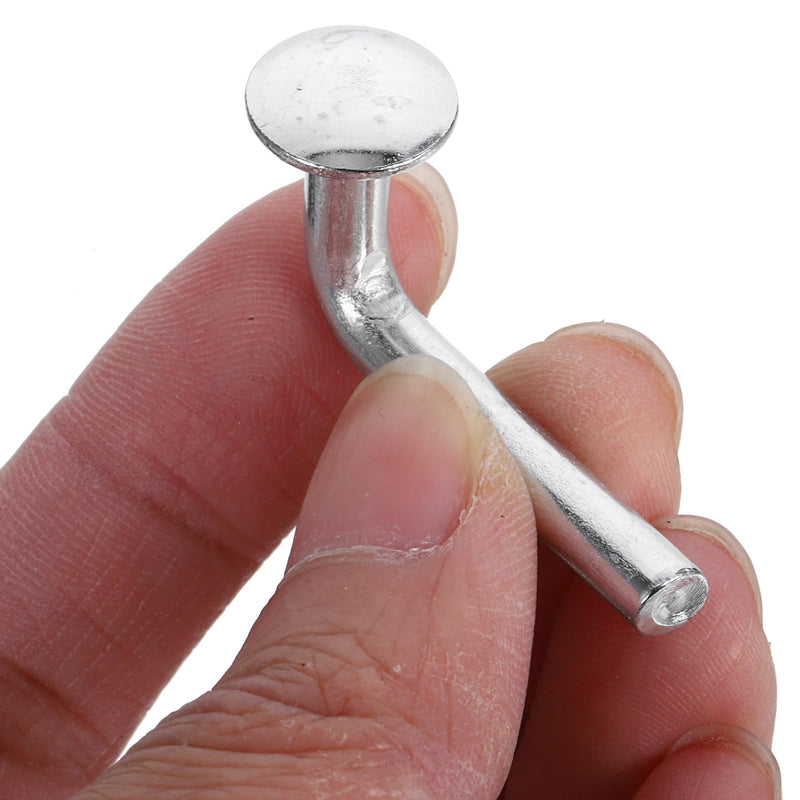 [Australia - AusPower] - Universal Pallet Rack Drop Pin: 100 Pcs M5x5mm Heavy Duty J Bolt Safety Clip, Cross Beam Locker Drop Pin for Warehouse, Home Silver 3.20X1.70X1.10CM 
