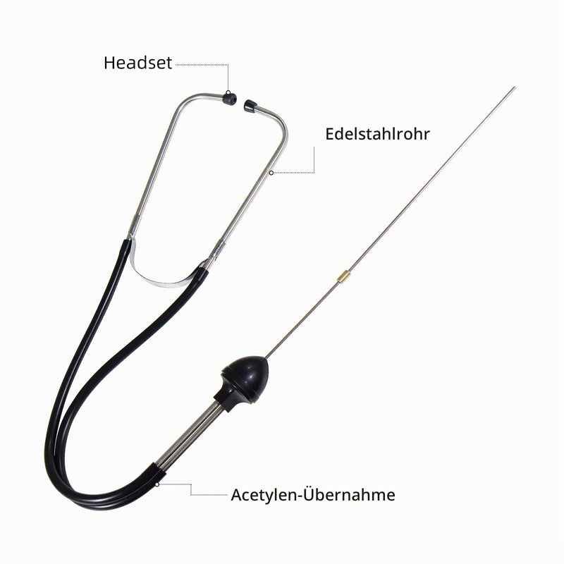 CCLIFE Mechanic Stethoscope Motor Car Machine Diagnostic Tool | With two 300 mm steel tips for engine troubleshooting. Ideal for engine blocks, cylinder heads, gears and bearings.