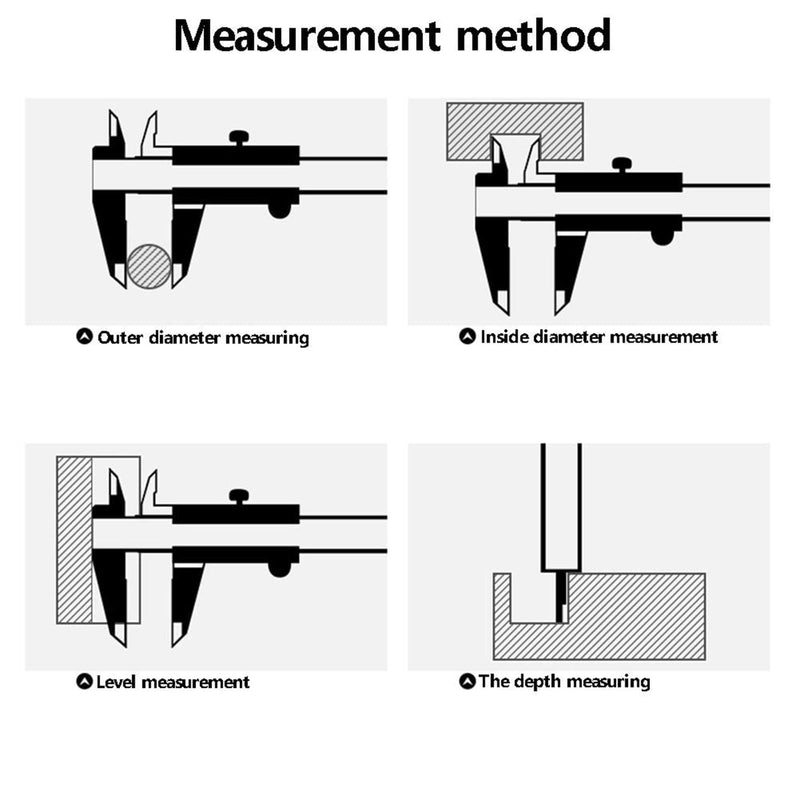 [Australia - AusPower] - Vernier Calliper Analogue 150 mm, Calliper Analogue 0.02 mm Accuracy Vernier Caliper Analogue with Locking Screw for Household and Industrial Measurement Vernier caliper analogue 150 mm 