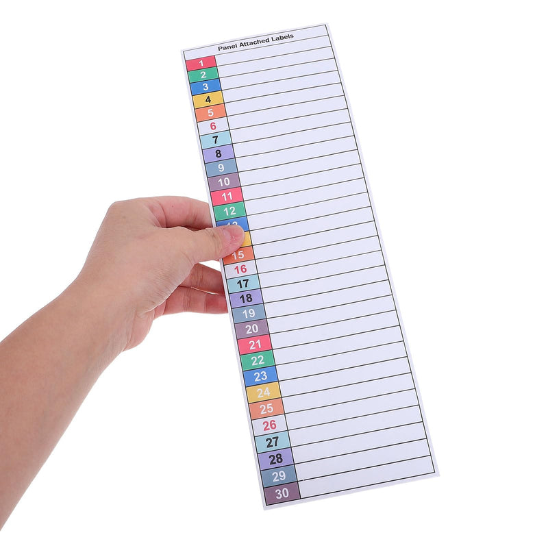 Waterproof Electrical Box Labels Stickers, 8 Sheets (4 Large + 4 Small), Self-Adhesive Breaker Panel Identification for Outdoor and Indoor Electrical Control Panels