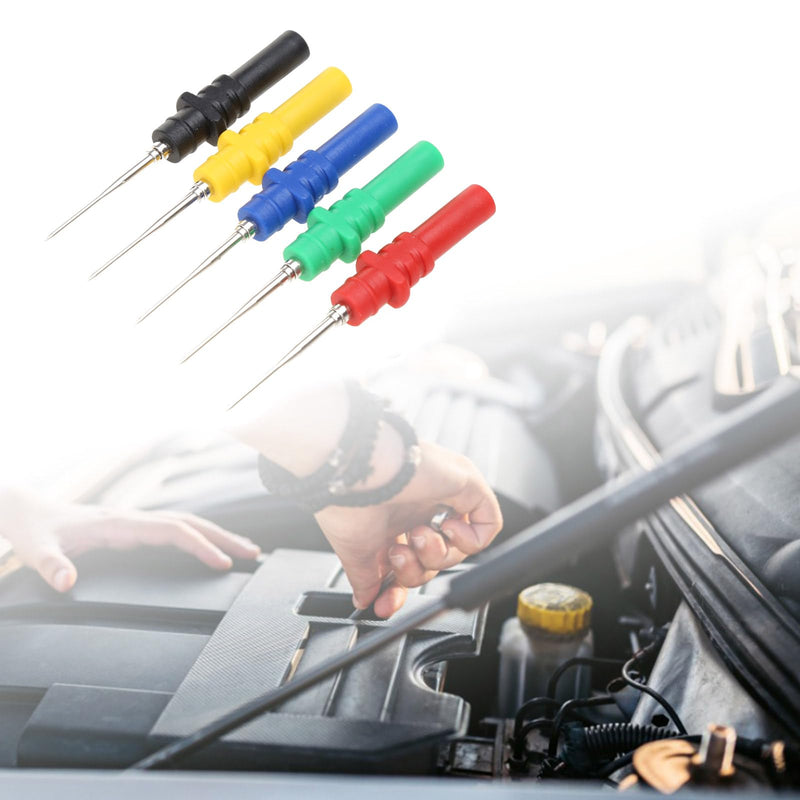 [Australia - AusPower] - 5pcs Test Back Probe Pin,Non-Destructive Pin Test Probes Pin Insulation Piercing Needle Multimeter Test Probe 