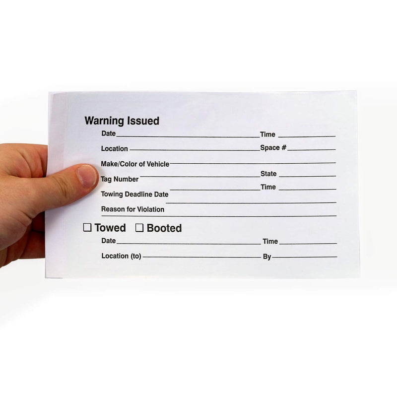 SmartSign "Warning - You Have Parked in a Private Parking Area Parking Violation Sticker |5" x 8" Fluorescent Paper Stickers