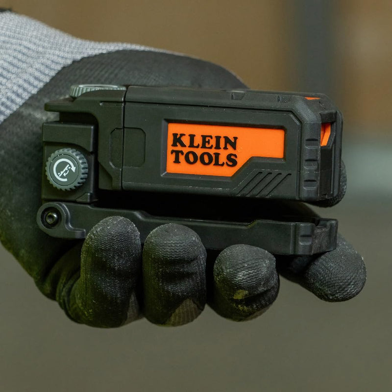 [Australia - AusPower] - Klein Tools 93PTL Magnetic Pocket Laser Level, Bright Red Leveling and Alignment Tool, 3 Bubble Vials, 360-Degree Wall Attachment, Picture Hanging Red Line 