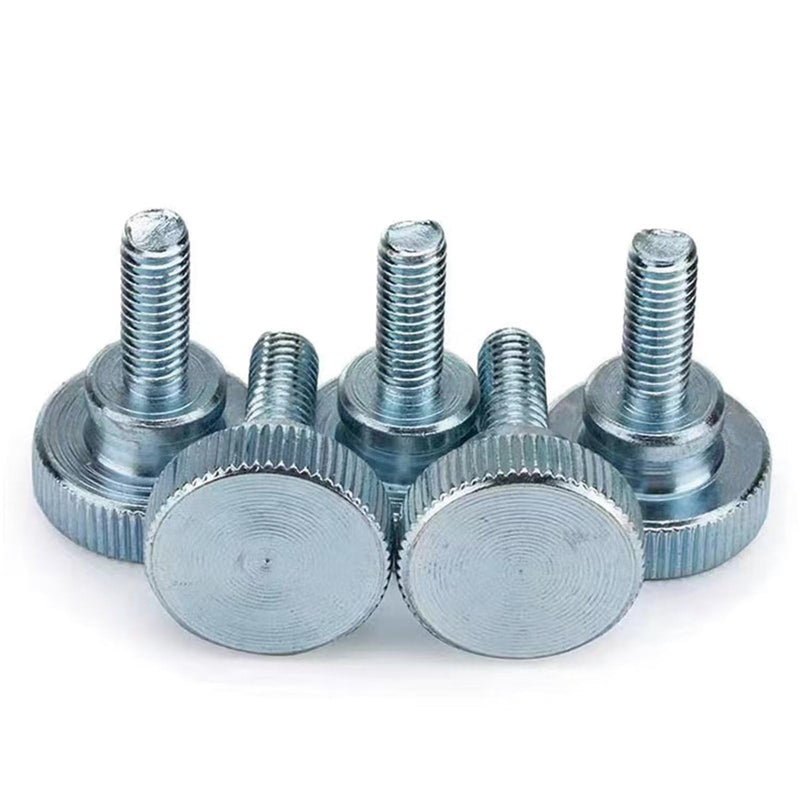 [Australia - AusPower] - M8-1.25 x 14mm Znic Plated Flat Knurled Head Fully Threaded Thumb Screws Bolts Fastener,Threaded Knurled Grip Knobs Thumb Screw,Vesa Screws, Monitor Mount Screws for TV and Monitor Mount,6 Pcs M8-1.25x14mm?6 Pcs? 